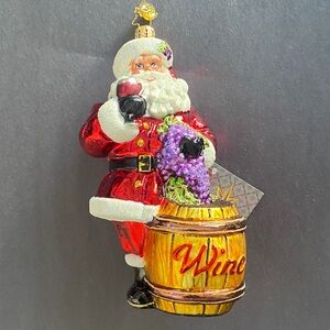 Christopher Radko Sommelier Santa